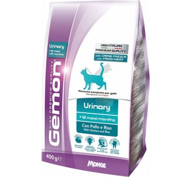 Gemon Cat Urinary корм для профилактики мочекаменной болезни для взрослых кошек с курицей и рисом 400г